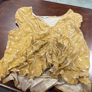 Gold crop top